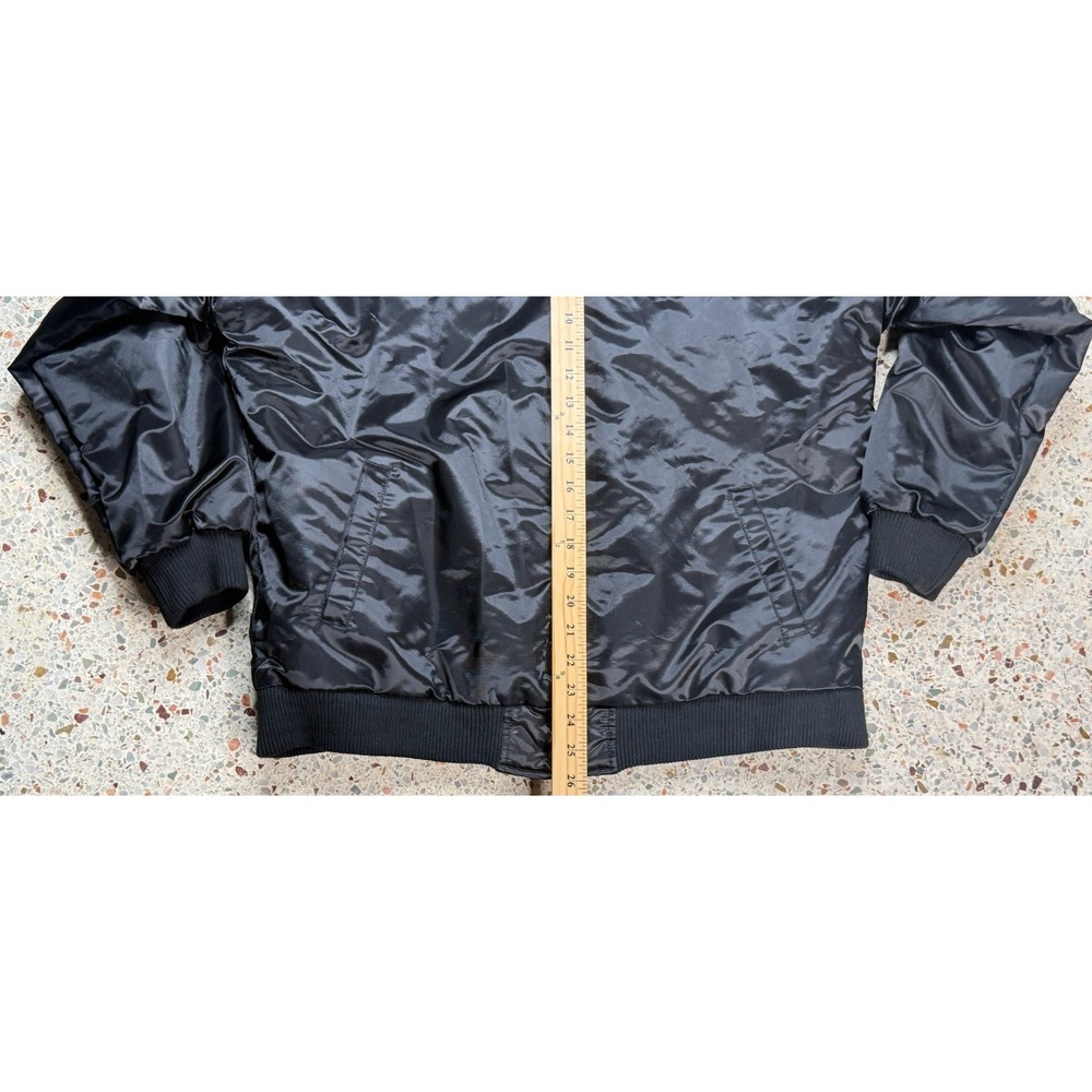 Starter G-III NFL Green Bay Packers Black Satin Long Sleeve Bomber Jacket Size L - Picture 5 of 13
